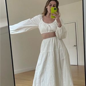 Reformation White Cotton Summer Set